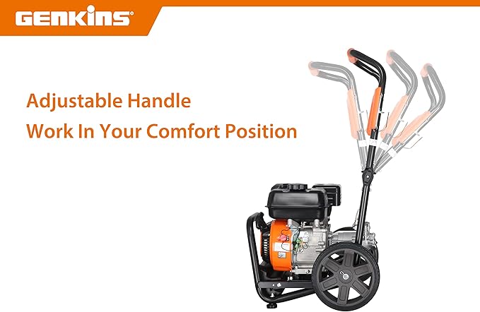 GPW3200 Gas Powered Foldable Pressure Washer 3200 PSI and 2.5 GPM, Soap Tank and Five Nozzle Set | Compact & Foldable