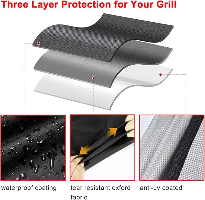 BBQ Grill Cover, 40-Inch Heavy Duty Waterproof UV Resistant Tear Resistant BBQ Gas Grill Cover for Nexgrill Brinkmann Weber Char-Broil and More