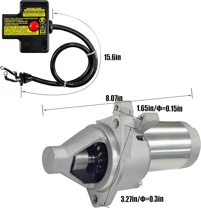 fullas 799813 Motor Starter for BS 1650 Series Snow Engine 25D137-0002-F1 25D137-0004-F1 25M137-0005-F1 25M137-0007-F1