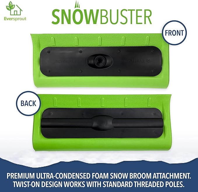 EVERSPROUT Never-Scratch SnowBuster 1.5-to-3 Foot | Premium Snow Removal and Car Cleaner Kit | Extendable Ice Scraper, Snow Broom and 3-Stage Pole | Perfect for SUV/Truck/Car Windshield, Windows, Roof
