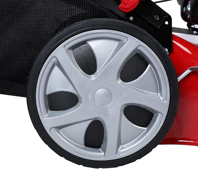 Self Propelled Gas Lawn Mower, 141cc Push Mower Gas Powered, 20" Blade, 4-Stroke Engine, Big Wheels, 50L Bag, Foldable Handle