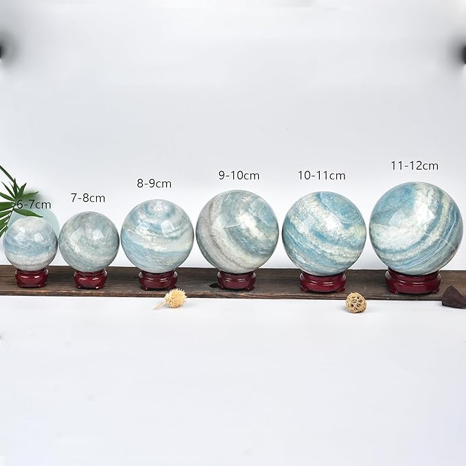 JIC Gem Natural Large Healing Crystal Sphere Ball Trolleite Crystal Decorative Ball Chakra Meditation Fengshui (100-110mm)