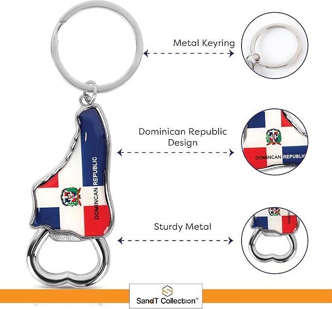 Dominican Republic Beer Bottle Opener Keychain - Sneaker