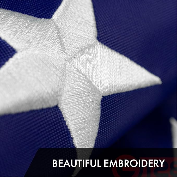 G128 Combo Pack: USA American Flag 3x5 Ft Embroidered Stars & Texas TX State Flag 3x5 Ft Embroidered | US and Texas Flags 3x5 Heavy Duty Outdoor