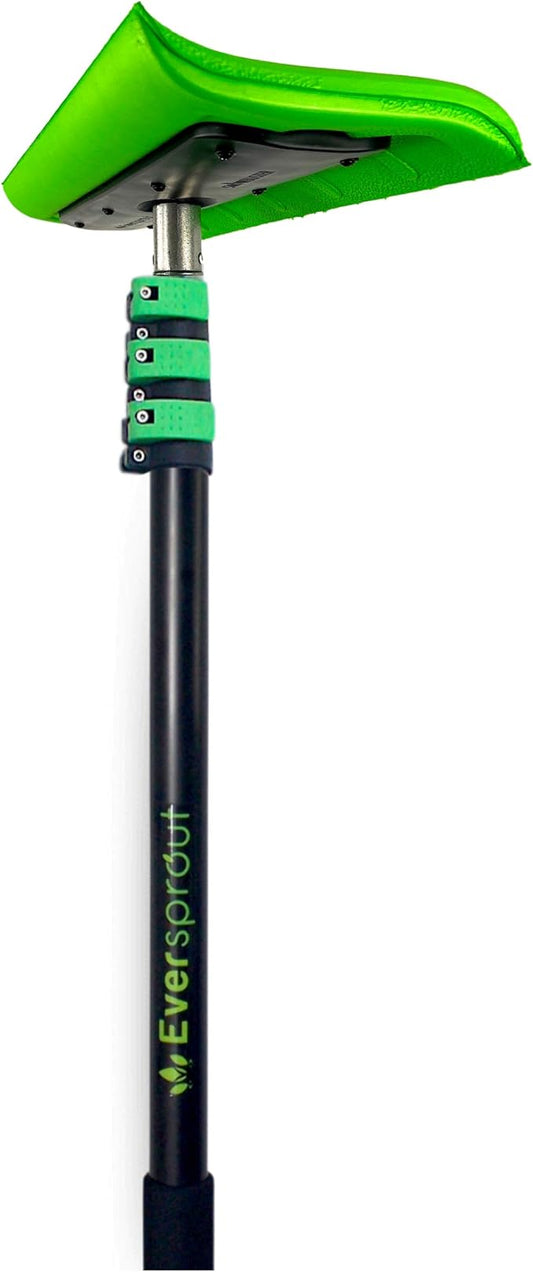 EVERSPROUT Never-Scratch SnowBuster and Ice Scraper 7-to-24 Foot (Up to 30 Ft Standing Reach) | Pre Assembled Extendable Roof Rake for Snow Removal | Heavy-Duty Aluminum, Soft Foam Pad