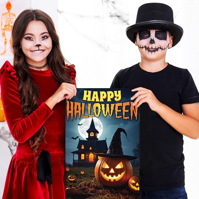 VAPARA DESIGNS Happy Halloween Garden Flag - 12x18 Inch Double Sided Halloween Flags For Outside