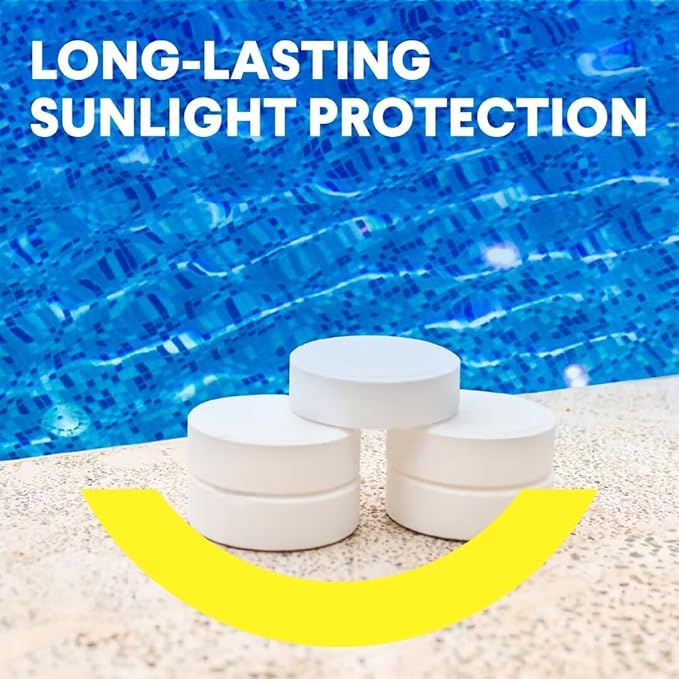 PROFELIZ 3 Inch Pool Chlorine Tablets, Slow-Dissolving Spa Sanitizer Eliminate Bacteria Algae Stabilized Chlorine for Swimming Pools Hot Tubs Spa Treatment (40lbs)
