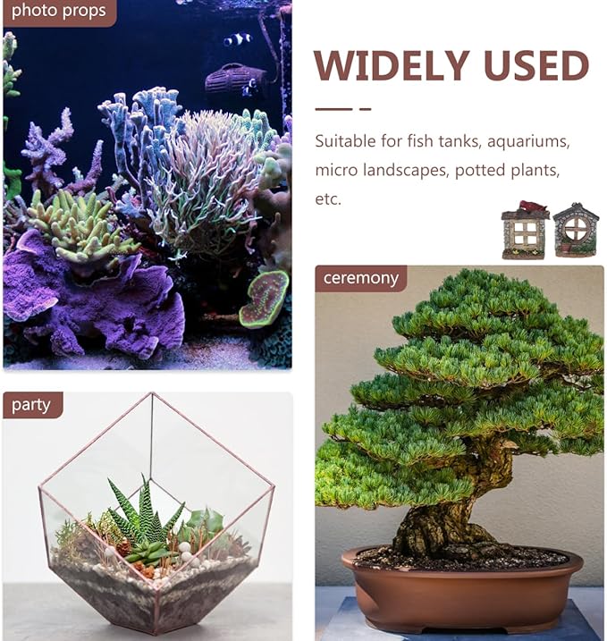 VOSAREA 4PCS Fairy Garden Windows and Door Set - Miniature Resin Gnome House Accessories for Outdoor Decor - for Trees Yards and Micro Landscapes
