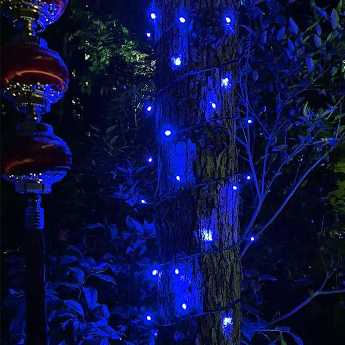 33ft 12V Low Voltage String Lights-Low Voltage Landscape Lights-Works with Landscape Lighting Systems -for Indoor Outdoor Xmas Tree Wedding Party Decoration（Blue）