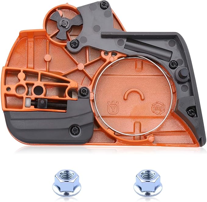 Chain Brake Clutch Cover Assembly for Husqvarna 435 135 140 440 135E 140E Jonsered CS2240 CS 2240 S Redmax GZ381 Craftsman 358381800 Gas Chainsaws Brake Cover with Bar Nuts Replacement Parts