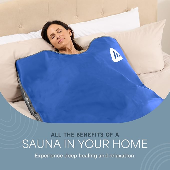 LifePro RejuvaWrap Far Infrared Sauna Blanket for Detox & Relaxation – Available in 5 Colors & 3 Models – Portable Sauna Blanket Infrared for Muscle Relief, Circulation & Recovery – 9 Heat Levels