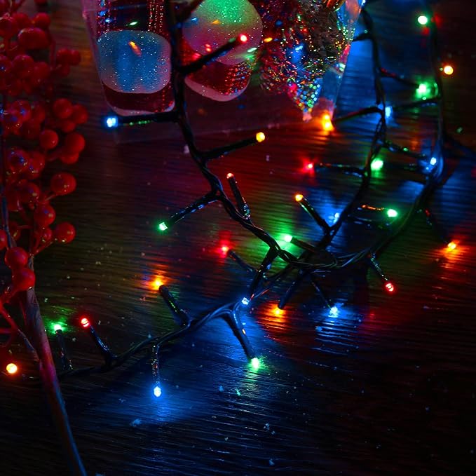 AWQ 1000 LED 82 ft Christmas Cluster Lights Christmas String Lights Decoration Lights for Xmas Home Garden Wedding Party Xmas Tree Bedroom Indoor Outdoor Decor (1000, Multicolor)