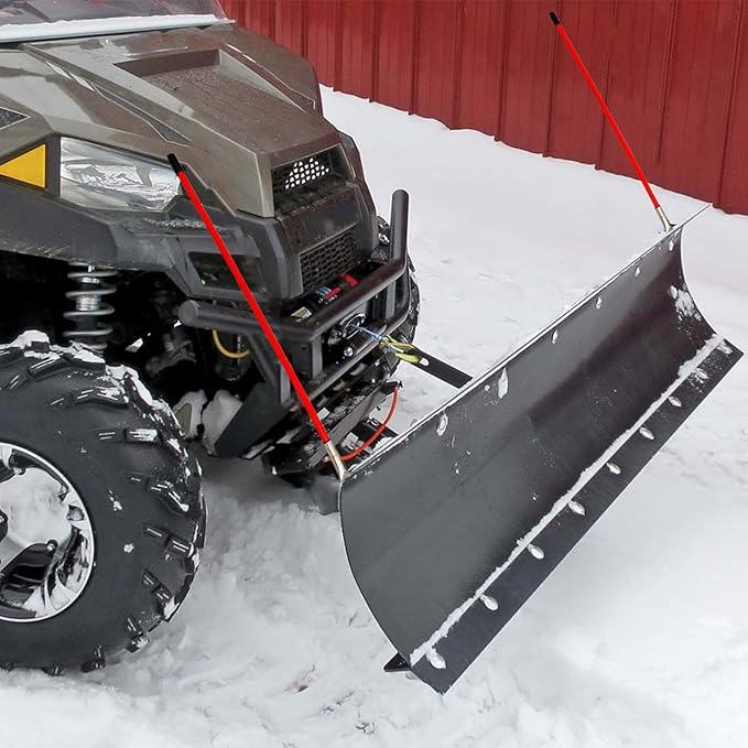 Snow Plow Blade Markers Guides Kit Red 27" Internal All Steel Wire Never Breaks 304L Stainless Steel Joint High Visibility Easy Installation for Blizzard Boss SNO-Way Western Snowplows