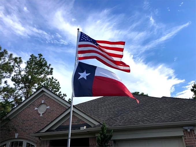 Texas State Flags 3x5 Outdoor Heavy Duty Double Sided Nylon Vivid Color Anti-Fading with 2 Brass Grommets for Home/Company/Indoor Outdoor Decoration