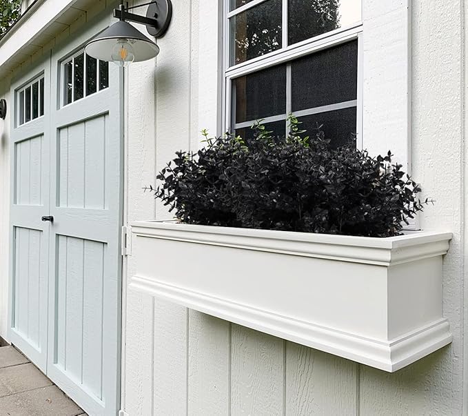 RECUTMS Black Artificial Flowers, Fake Outdoor UV Resistant Plants Faux Plastic Greenery Shrubs Indoor Outside Hanging Planter Halloween Flower Decoration, Garden Decor (Black Eucalyptus)