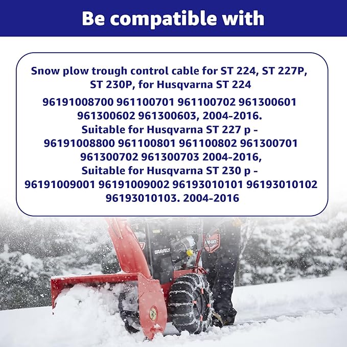 586961501 Chute Control Cable for Snowblower Compatible with Husqvarna ST230P ST224 ST227P