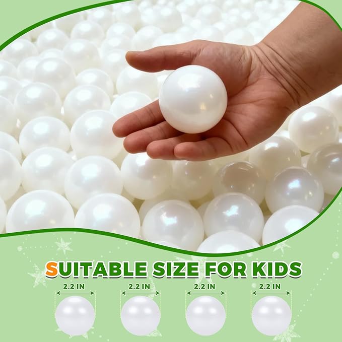 TRENDPLAY Plastic Balls for Ball Pits - Hollow Balls- Safe and Exciting Playtime - Perfect for Baby Pools, Birthday Party Decoration