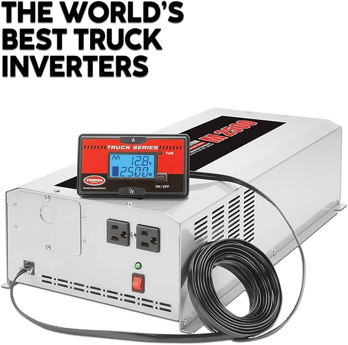 Tundra M Series - Truck Power Inverter - Modified Sine Wave 2500W / 12 Volts DC to 120 Volts AC - M2500