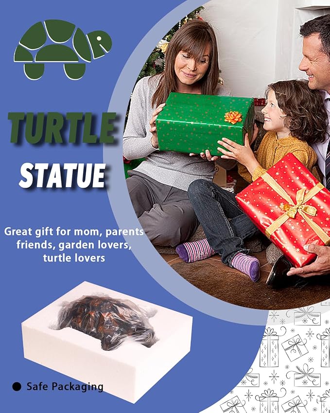 Turtle Statue,Resin Garden Sculpture Indoor/Outdoor Yard Lawn Ornament,Home Decor (Extra Large)