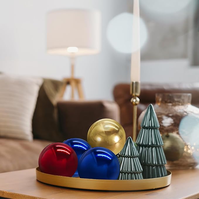 uxcell 2 Pcs Gazing Globe Decor Ball 2.5 Inch 63mm Reflective Garden Sphere Hollow Ball, Seamless Stainless Steel Gazing Ball, Smooth Mirror Globe for Garden Home Decor, Sapphire Blue
