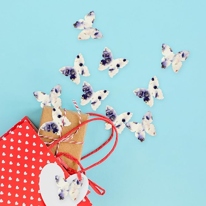 50 pcs Large Purple Butterflies – Plantable Seed Paper for Weddings, Gifts, and Life Events (#45s)