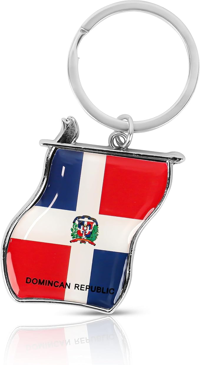 SandT Collection Dominican Republic Flag Keychain