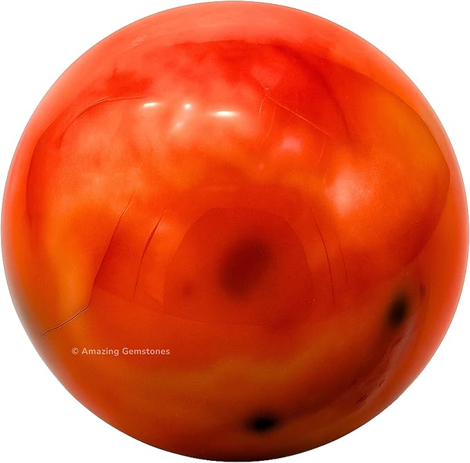Amazing Gemstone Carnelian Crystal Ball with Stand - 2" Inches Crystal Sphere Meditation Balls for Witchcraft and Decorative Balls
