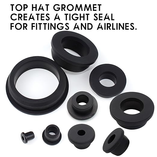 2-1/2 Inch Drill Hole, 2-1/16 Inch ID Silicone Rubber Grommets for Wiring, Large Top Hat Grommets for Tubes Wires Cables, L-Shape O-Ring Hose Gasket in Hydroponic Irrigation Systems, 3 Pack