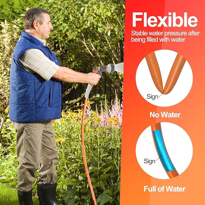 SPECILITE Garden Water Hose 20 ft x 3/4 in with Female to Female Connector, Small Leader Hose for Hose Reel, Heavy Duty, Flexible & Lightweight, Water Pipe, Outdoor Water Hose Extension Adapter