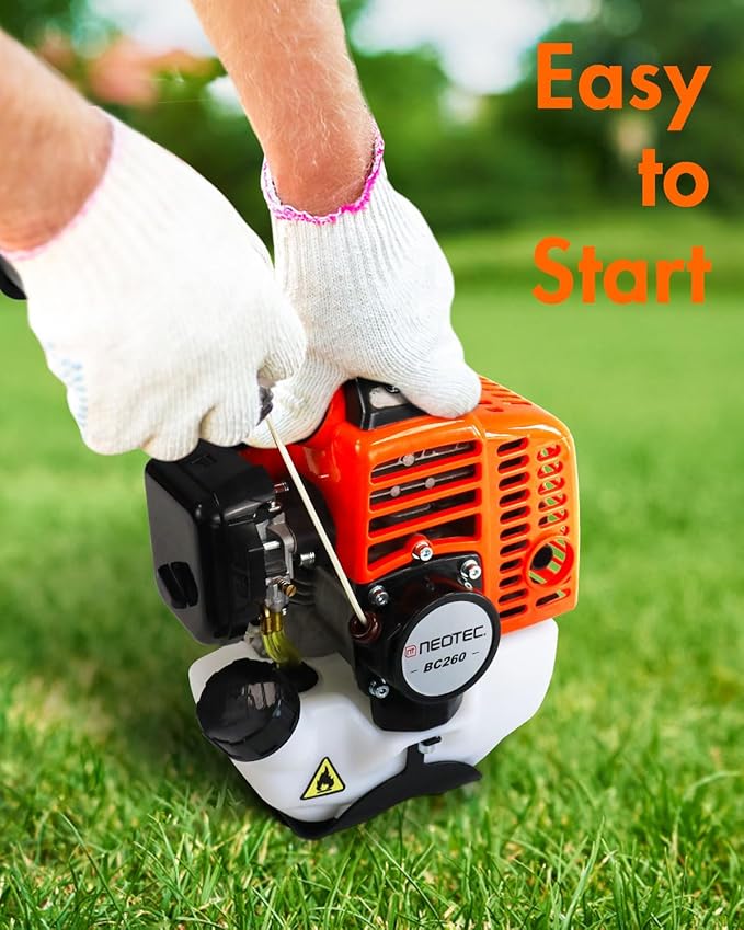 NEO-TEC 26cc 3 in 1 Weed Eater/Wacker Gas Powered 17" Gas String Trimmer Edger Brush Cutter Light Weight 2-Cycle Gas Trimmer Yard Care Tools Rubber Handle & Shoulder Strap Included