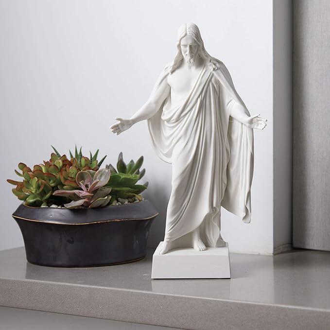 Deseret Book - BELOSOL - Christus Statue - Christian Decor - Jesus Statue - Jesus Home Decor - Inspirational Sculpture - Christian Living - 12"