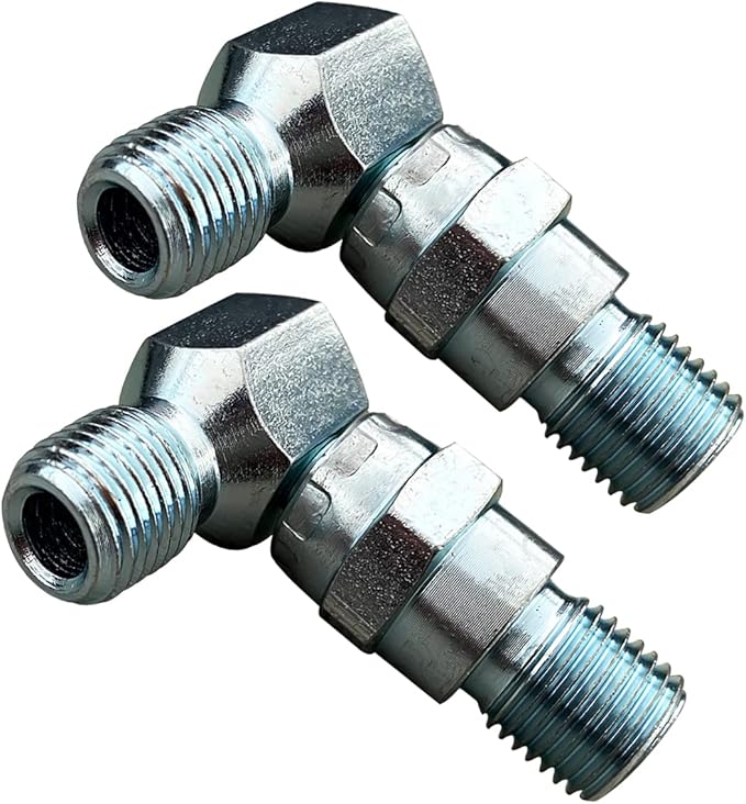 2 PCS 90 Degree Hydraulic Hose Swivel Elbows for Meyer Snow Plow Snowplow Blade 21855
