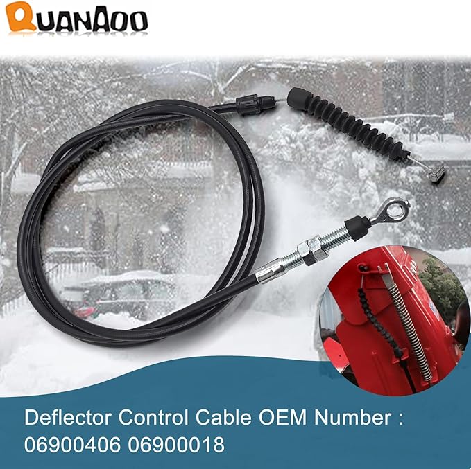 Deflector Control Cable 06900406 for Ariens Snow Blower fits Deluxe 24 27 28 30 Deluxe Platinum 24 30 Deluxe Track 24 27 28 30 snowblower Replaces 06900018 Chute Deflector snowblower Parts