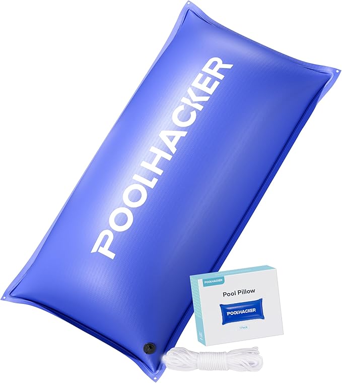 POOLHACKER Pool Pillows for Above Ground Pools, Winterizing Ice Equalizer 0.5mm Ultra Thick Pool Cover Air Pillow for Winter, Pool Closing Kit for Above-Ground Swimming Pool, 50ft Rope Included (4*8)