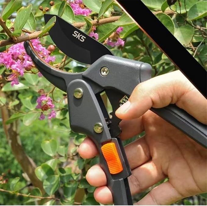 Germany Pruning Shears, Arthritis Weak Hand Snips, Work 3 Times Easier, 1-Inch Cut Capacity Garden Clippers, Ergonomic handle (Pulley - Labor-saving)
