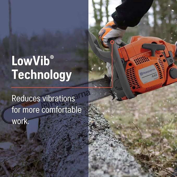 Husqvarna 440 Gas Chainsaw, 40-cc 2.4-HP, 2-Cycle X-Torq Engine, 18 Inch Chainsaw with Smart Start, For Wood Cutting and Tree Trimming, 970612318