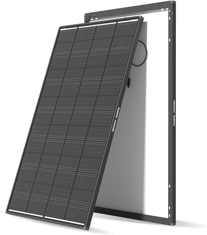 Renogy 200W ShadowFlux Anti-Shading N-Type Solar Panel, 12V 200 Watt Solar Panel 25% High-Efficiency, PV Module Power Charger for RV Marine Rooftop Farm Battery and Other Off-Grid Applications