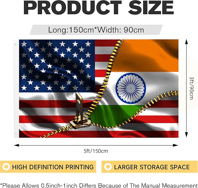 Vintage American America Usa India Indian Flags For Outside Yard 3x5 Ft Double Sided Printed 100d Polyester Lightweight Garden Welcome Outdoor Banner Brass Grommets