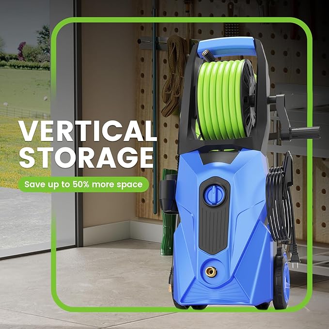 Electric Pressure Washer 5000 PSI 2.8 GPM Power Washers Electric Powered with 33ft Pressure Hose M22-14mm, 4 Nozzle and Foam Cannon, powerwashers for Home, Cars, Fences, Patio, Blue
