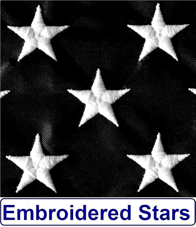 US Flag Factory 3x5 FT American Thin Blue Line Flag (Embroidered Stars, Sewn Stripes) for Police Officers - Blue Lives Matter Flag - 100% Made in America - Outdoor SolarMax Nylon