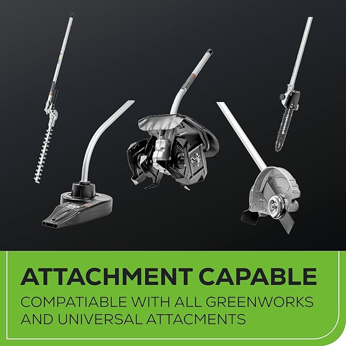 Greenworks 60V 16" Brushless Cordless String Trimmer, Attachment Capable, 4.0 Ah Battery & Charger