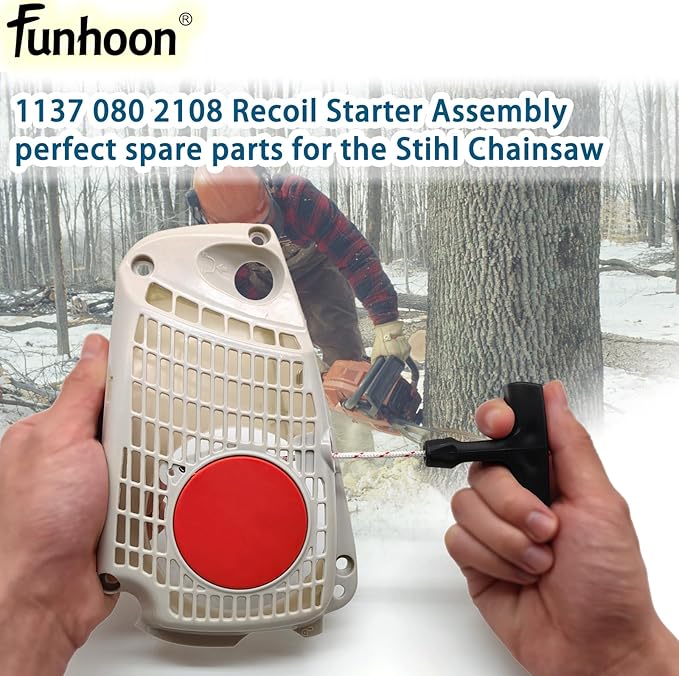 1137 080 2108 Recoil Starter Assembly for Stihl MS191T MS192T MS192TC MS193T Chainsaws Replaces 1137 080 2100