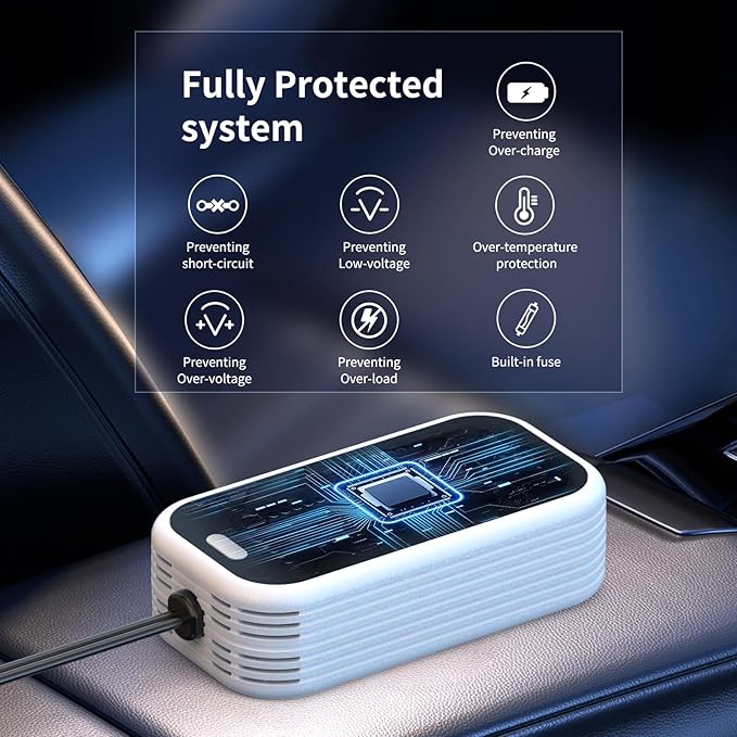 200W Car Power Inverter, Blubluman DC 12V to 110V AC Car Plug Adapter Outlet with 30W PD Charger, QC3.0 Fast Charger 24W, Power Inverter for Vehicles, Outlet for Laptop Computer Charger