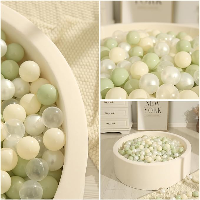 TRENDPLAY Plastic Balls for Ball Pits 2.2 Inch, Pack of 50 100 200 500 Hollow Balls, Perfect for Toddler Baby Pools,Party,Festival Decoration