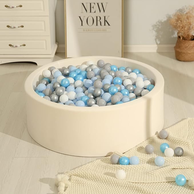 TRENDPLAY Plastic Balls for Ball Pits 2.2 Inch, Pack of 50 100 200 500 Hollow Balls, Perfect for Toddler Baby Pools,Party,Festival Decoration