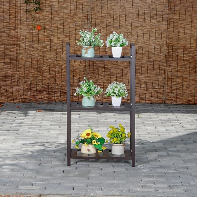 Plant Stand for Versatile Decor - Indoor/Outdoor Aluminum Stand with 300 LBS Strength, Sized L25.5 x W11.8 x H38.5 inch - Perfect for Patios, Gardens, Living Rooms