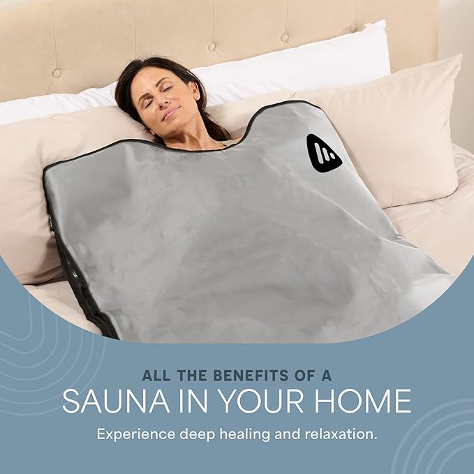LifePro RejuvaWrap Far Infrared Sauna Blanket for Detox & Relaxation – Available in 5 Colors & 3 Models – Portable Sauna Blanket Infrared for Muscle Relief, Circulation & Recovery – 9 Heat Levels