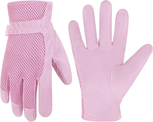 HANDLANDY Women Safety Work Gloves Utility Touch Screen Working Grip Glove for Yardwork Gardening Breathable Mechanic Gloves