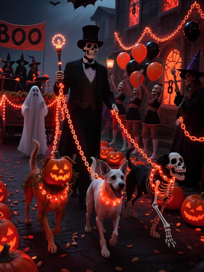 Halloween Battery Lights – 10Ft 160 LED Chain, Waterproof with 8 Modes & Timer