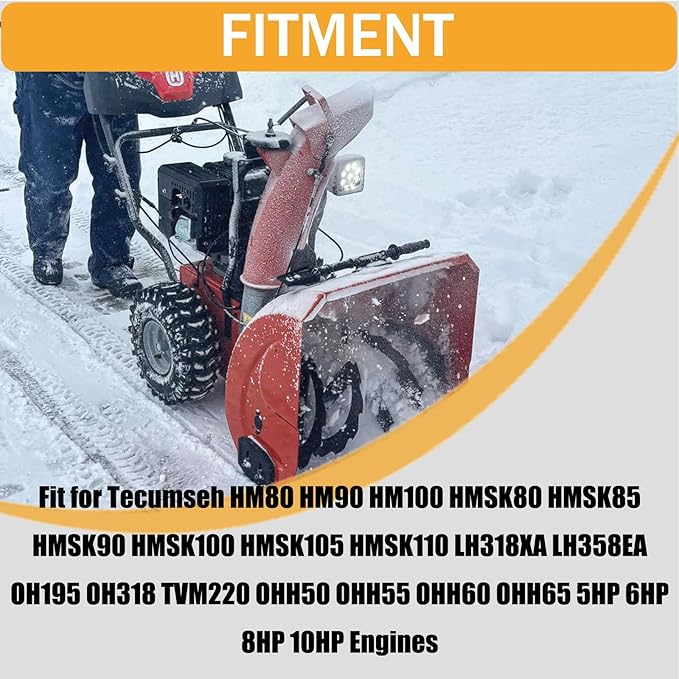 PlumPine 590749 Pull Start Assembly for Tecumseh HM100 HM90 HM80 HMSK80 HMSK85 HMSK90 HMSK100 OHH50 OHH55 OHH60 Snow Blower Mower Engine Recoil Starter Pull Cord Replacement